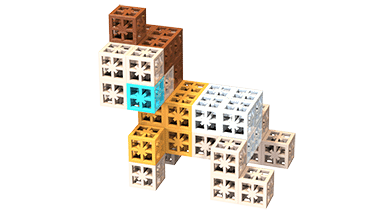baby cartoon brick toy character created using building bricks