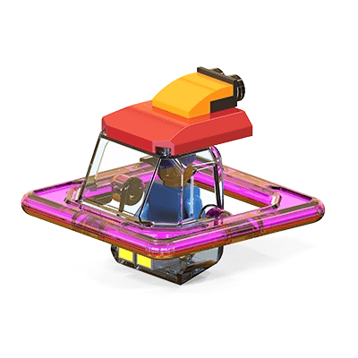 Toy Figure in a Transparent Driver Cab
