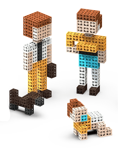 The Family Building Block Bricks Featuring kids, parents,