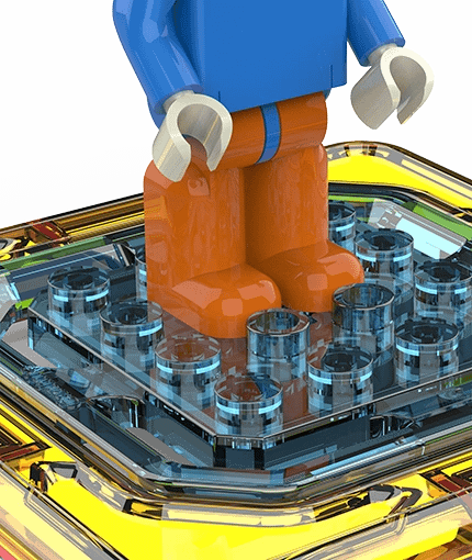 These linking bricks may feature a special interlocking plug