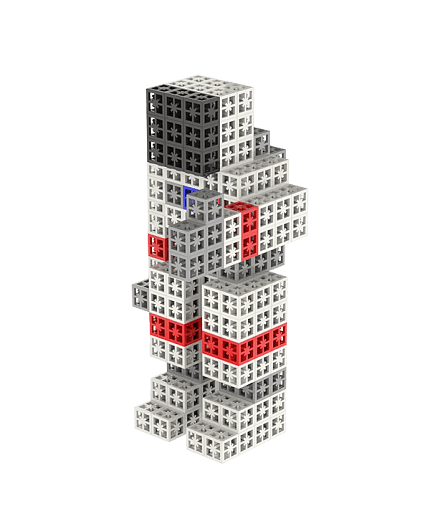 Spacemen Figures from Interlocking Building Bricks