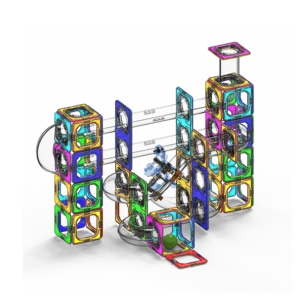 Magnetic building blocks with advanced optical design reflecting sunlight