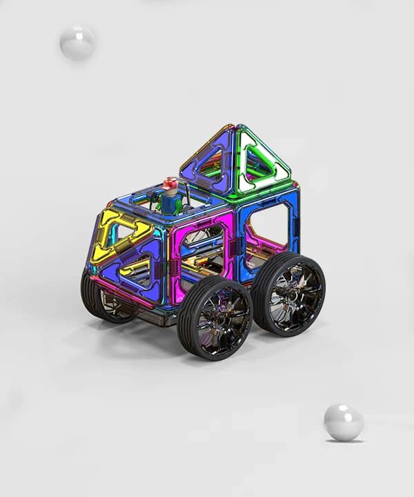 To build a brick truck using Cachito magnetic tiles