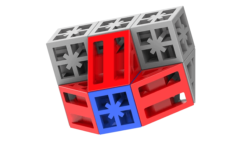 build structures using pluggable cubic bricks