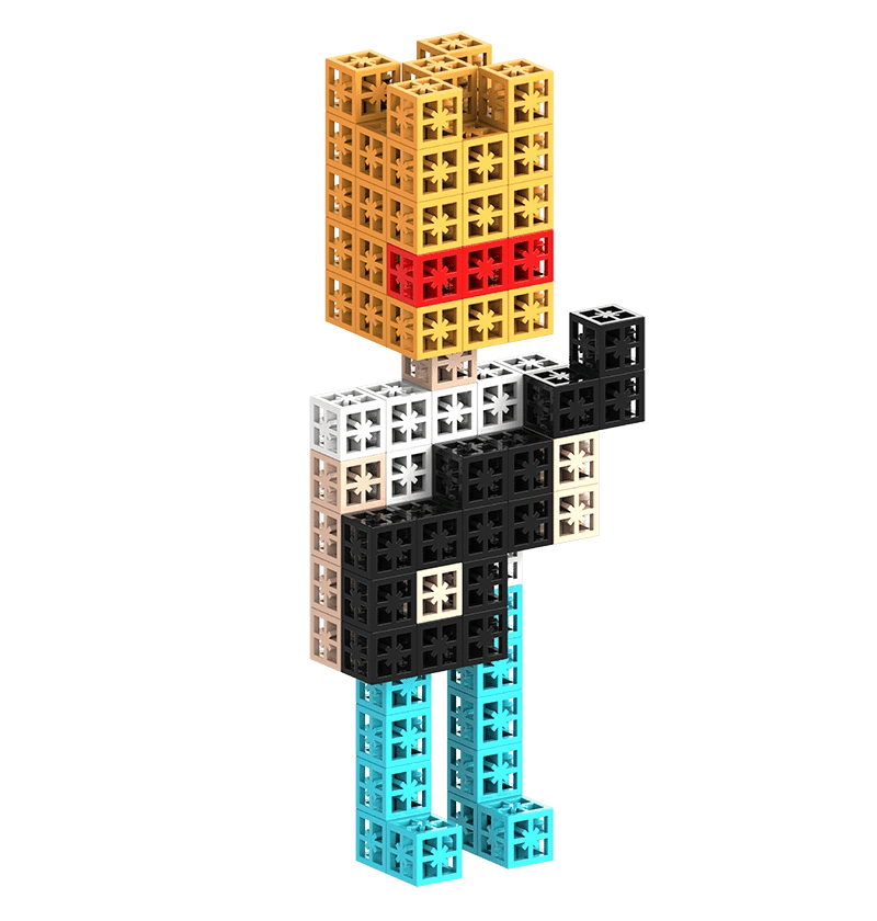 The Man-Toy Play Figure Made from Interlocking Plastic Bricks