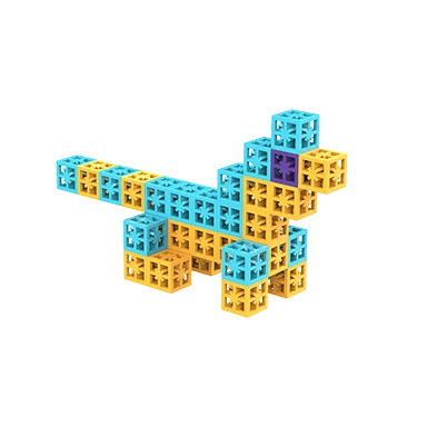 Dinosaur Bricks Built with Interlocking Building Bricks