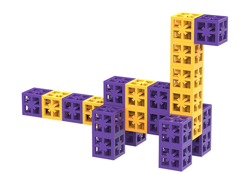 Lego-type building blocks for a Jurassic World theme, inspired by the movies.