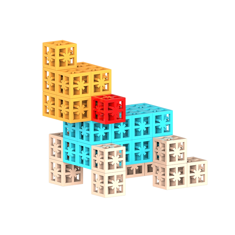 Toy Toddler Made from Colorful Interlocking Bricks